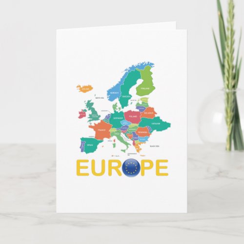 Europe Map Card