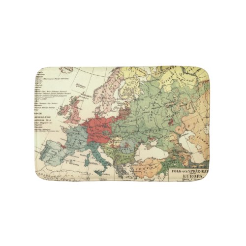 Europe Map Countries World Antique Bath Mat