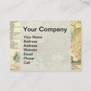 Europe Map Countries World Antique Business Card