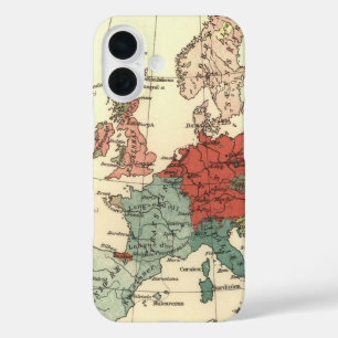 Europe Map Countries World Antique iPhone 16 Case