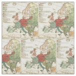 Europe Map Countries World Antique Fabric
