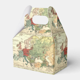 Europe Map Countries World Antique Favor Boxes
