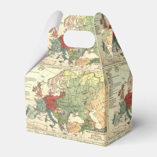 Europe Map Countries World Antique Favor Boxes