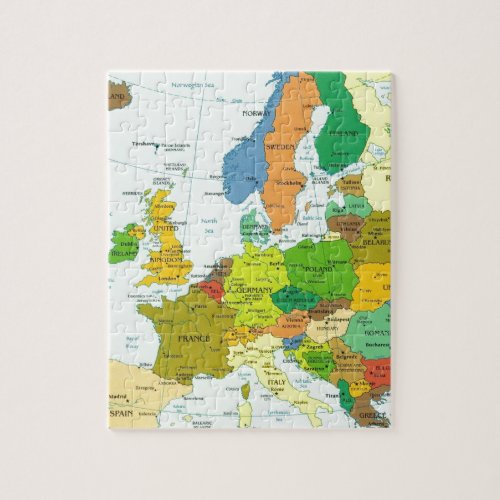 Europe map jigsaw puzzle