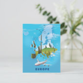 Europe Map landscape travel poster (Standing Front)