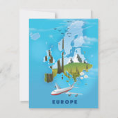 Europe Map landscape travel poster (Back)