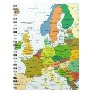 Europe map notebook