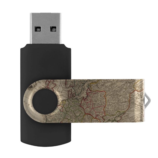 Europe map USB flash drive (Opened)