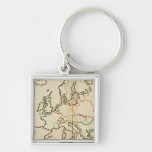 Europe, Mountains and Rivers Keychain