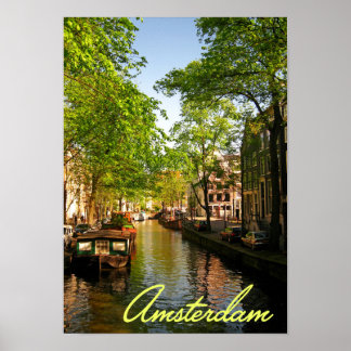 Europe Netherlands Amsterdam Canal Poster
