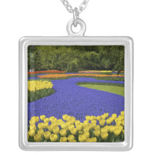 Europe, Netherlands, Holland, Lisse, Keukenhof Silver Plated Necklace