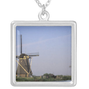 Europe, Netherlands, Zuid Holland, Kinderdijk. Silver Plated Necklace
