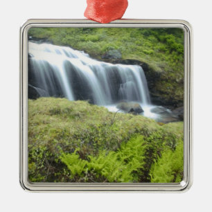 Europe, Norway. Waterfall. Metal Ornament