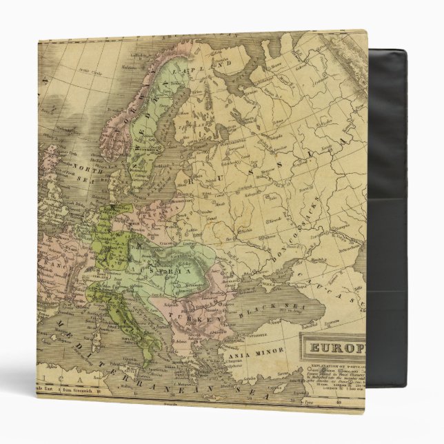 Europe Olney Map 3 Ring Binder (Front/Inside)