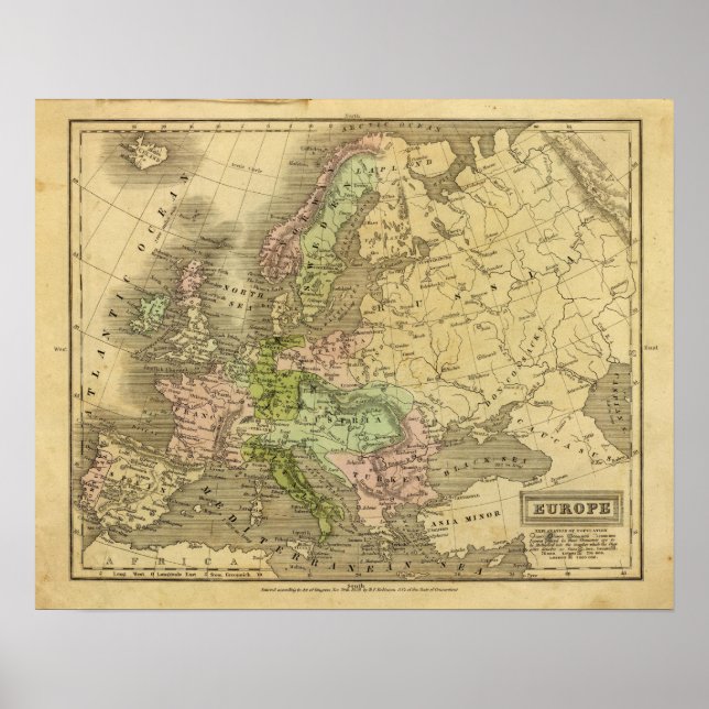 Europe Olney Map Poster (Front)