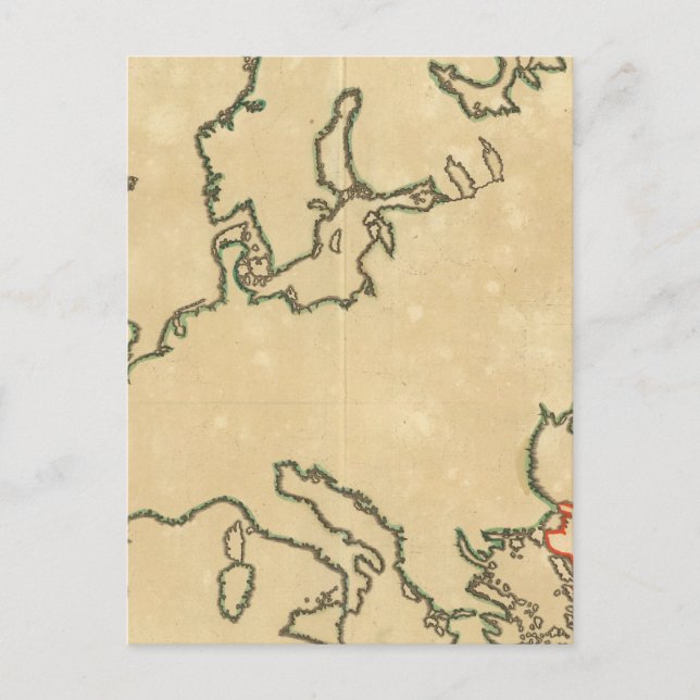 Europe Outline 2 Postcard (Front)