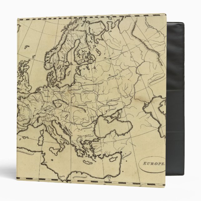 Europe outline map 3 ring binder (Front/Inside)