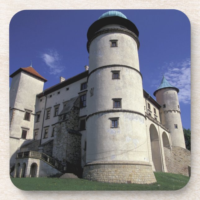 EUROPE, Poland, Carpathian Mts., Nowy Wisnicz Beverage Coaster (Front)