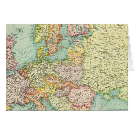 Europe political Map Cards (Front Horizontal)