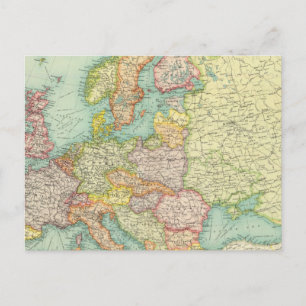 Europe political Map Postcard