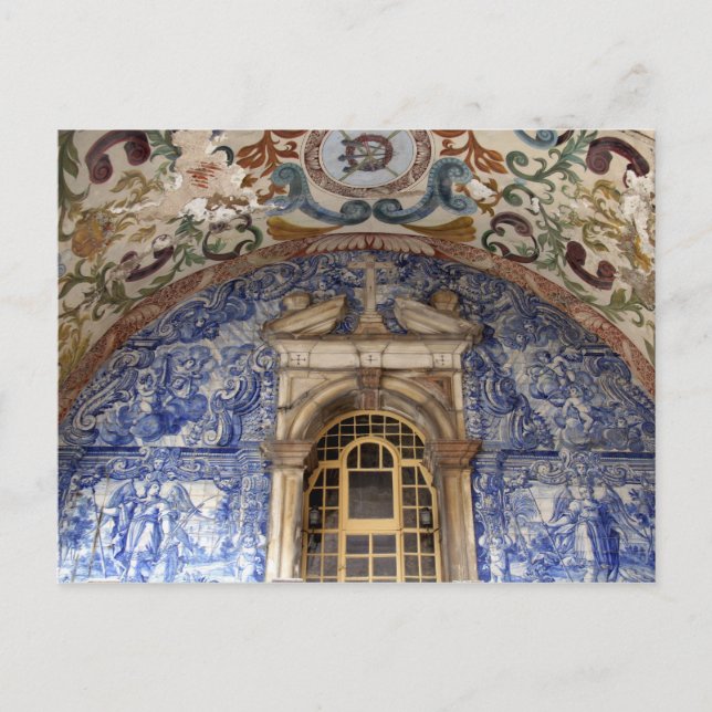 Europe, Portugal, Obidos. Colorful architectural Postcard (Front)