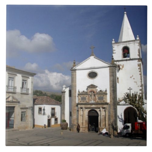 Europe Portugal Obidos Santa Maria Church in Ceramic Tile