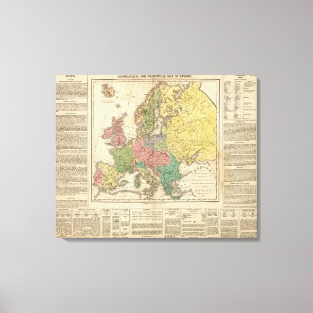 Europe Religion Atlas Map Canvas Print (Front)