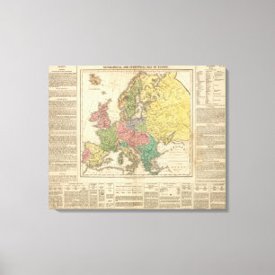 Europe Religion Atlas Map Canvas Print
