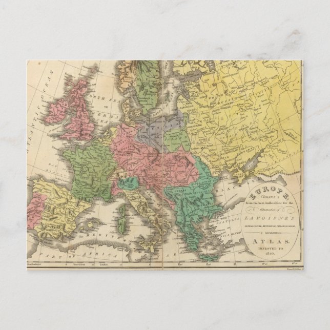 Europe Religion Atlas Map Postcard (Front)