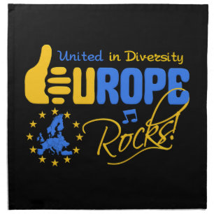 EUROPE ROCKS custom cloth napkins