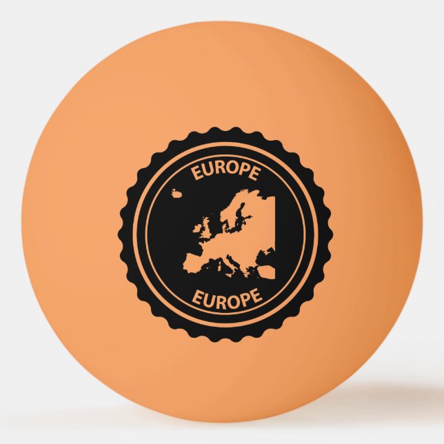Europe rubber stamp ping pong ball (Front)