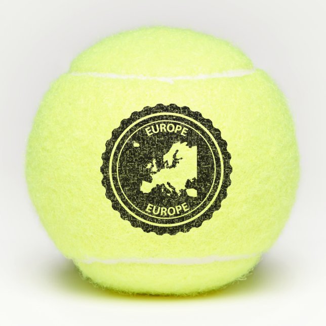 Europe rubber stamp tennis balls (Front)