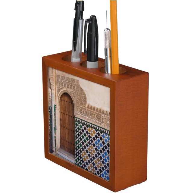 Europe, Spain, Andalusia, Granada, Alhambra Pencil Holder (In Situ)