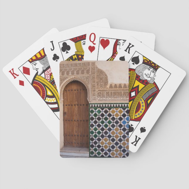 Europe, Spain, Andalusia, Granada, Alhambra Poker Cards (Back)