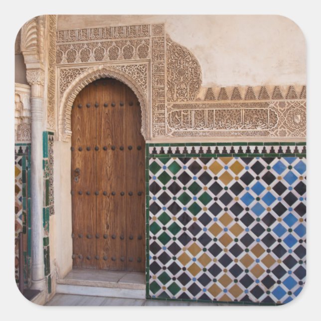 Europe, Spain, Andalusia, Granada, Alhambra Square Sticker (Front)