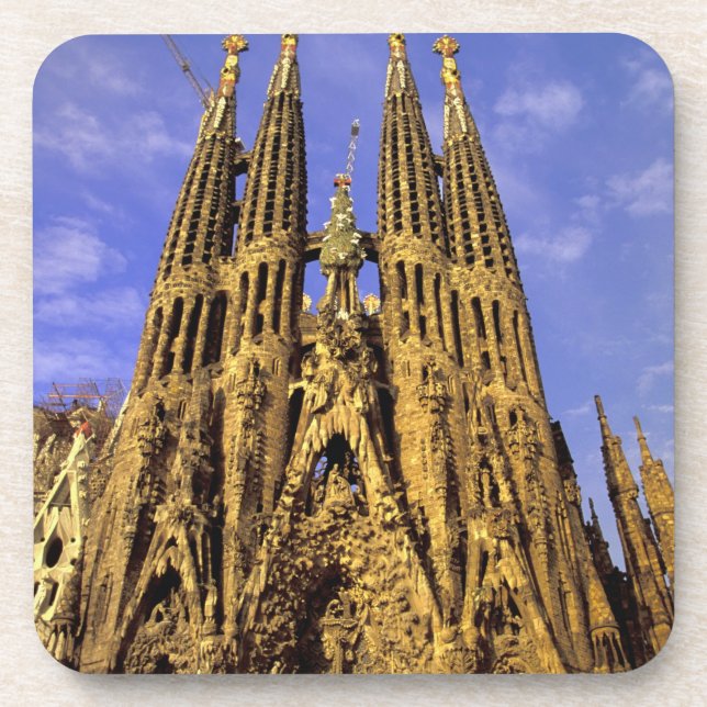 Europe, Spain, Barcelona, Sagrada Familia Beverage Coaster (Front)