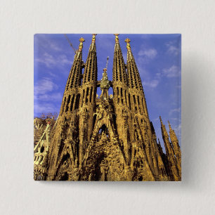Europe, Spain, Barcelona, Sagrada Familia Pinback Button