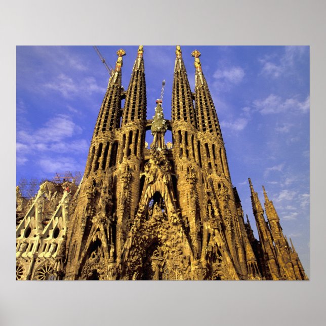 Europe, Spain, Barcelona, Sagrada Familia Poster (Front)
