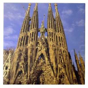 Europe, Spain, Barcelona, Sagrada Familia Tile