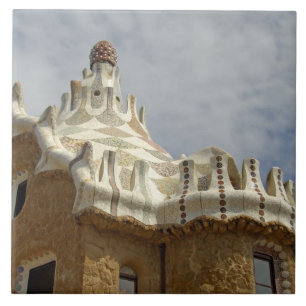Europe, Spain, Catalunya, Barcelona. Park Guell, 2 Tile