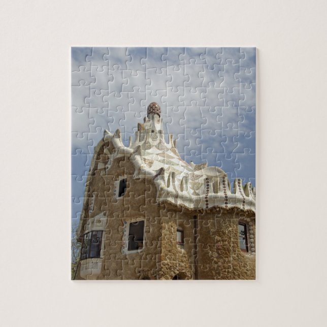 Europe, Spain, Catalunya, Barcelona. Park Guell, Jigsaw Puzzle (Vertical)