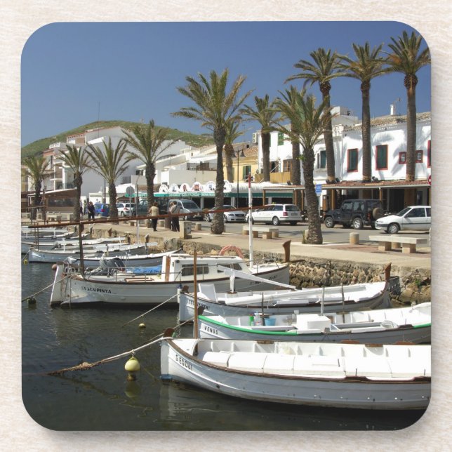Europe, Spain, Minorca (aka Menorca). Fishing Beverage Coaster (Front)