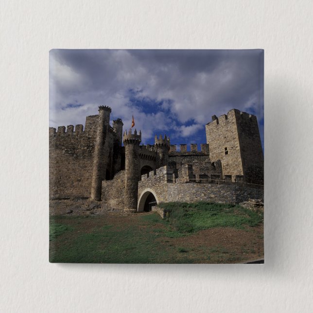 Europe, Spain, Ponferrada, Leon. Templer Pinback Button (Front)