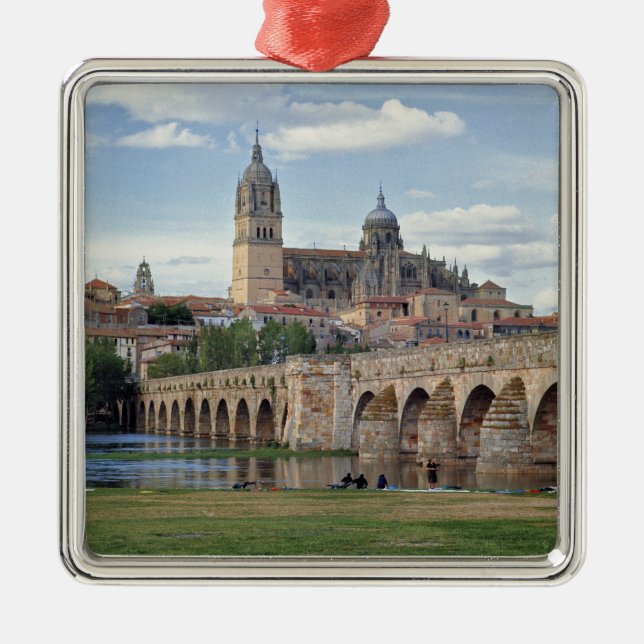 Europe, Spain, Salamanca. The Roman bridge over Metal Ornament (Front)