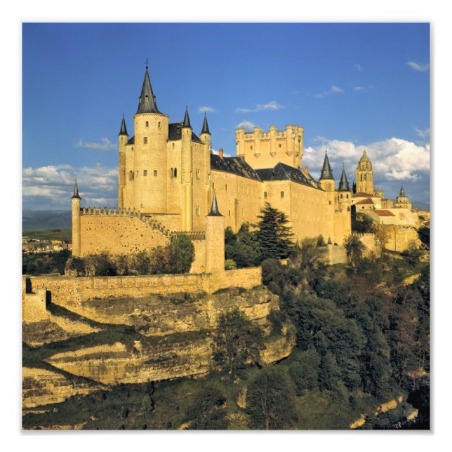 Europe, Spain, Segovia. The imposing Alcazar, Photo Print (Front)