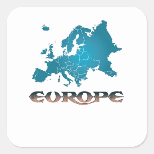 Europe Square Sticker