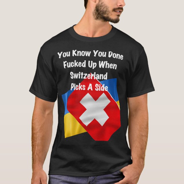 Europe Supports Ukraine Anti Russian I Support Ukr T-Shirt (Front)