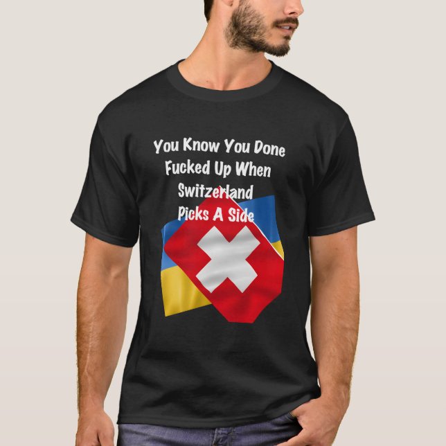 Europe Supports Ukraine Anti Russian I Support Ukr T-Shirt (Front)
