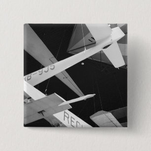 Europe, Switzerland, Lucerne. Aerial glider Pinback Button