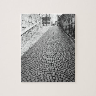 Europe, Switzerland, Zurich. Cobbled street, Jigsaw Puzzle